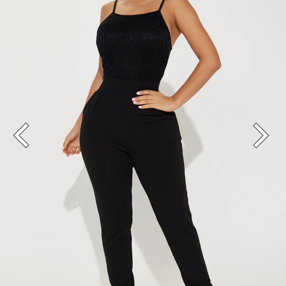 2x brand new blk jumpsuit lace at the top